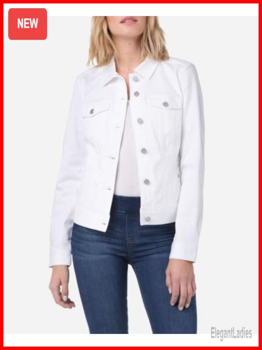 Classic Denim Jacket in Stretch Slub Twill